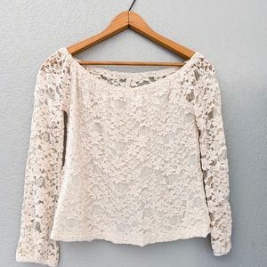 Cream Lace Top